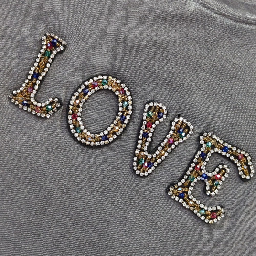 Inc Rhinestone Love T shirt - Picture 5 of 8